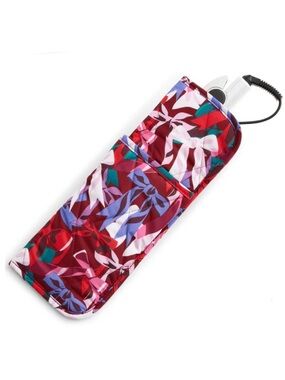 NWT Vera Bradley Quilted Bow Print Travel Curling Iron/Flat Iron Cover Bow Show